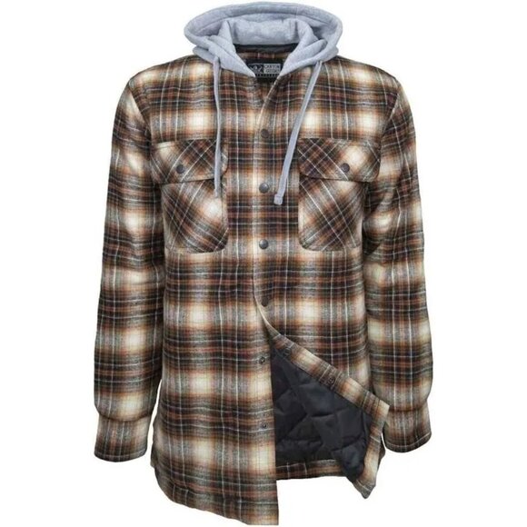 Dakota Grizzly Other - Dakota Grizzly Brown Plaid Lined Hoodie New Sz. M